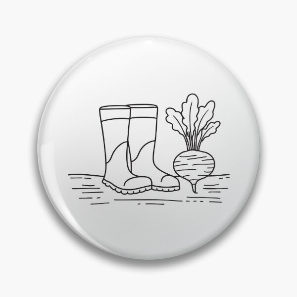 Item preview, Turnips Beside Rubber Boots Near Farm Field designed and sold by rasagamastore.