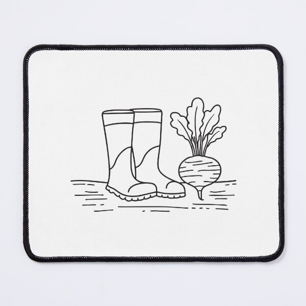 Item preview, Turnips Beside Rubber Boots Near Farm Field designed and sold by rasagamastore.