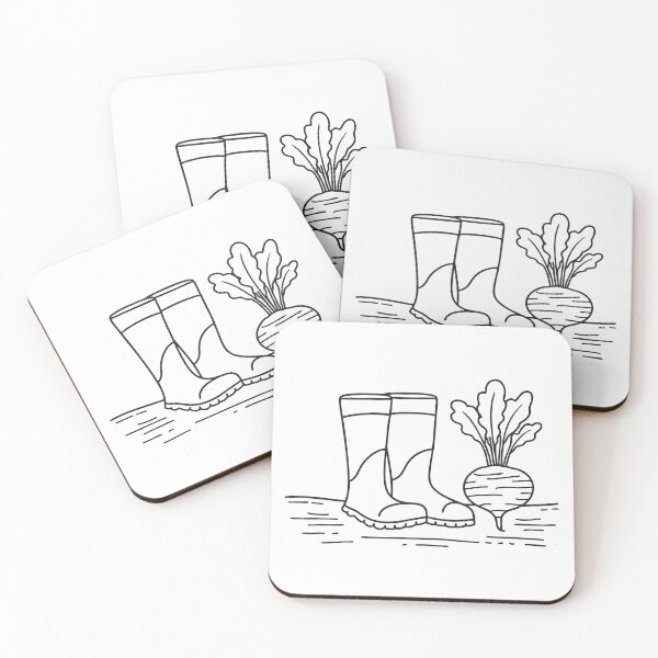 Item preview, Turnips Beside Rubber Boots Near Farm Field designed and sold by rasagamastore.