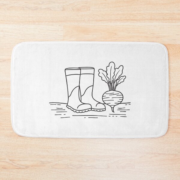 Item preview, Turnips Beside Rubber Boots Near Farm Field designed and sold by rasagamastore.
