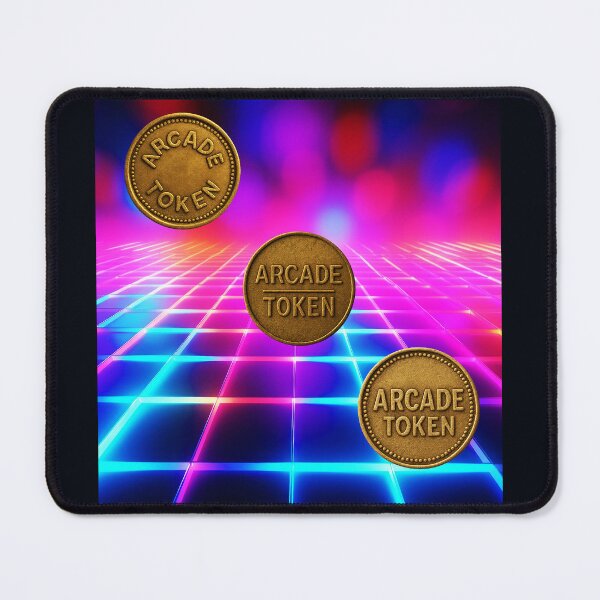 Item preview, ❇️ INSERT COIN TO CONTINUE COLLECTION ❇️ - Arcade Token – Neon Grid Edition v13 designed and sold by WheelieGdArt.
