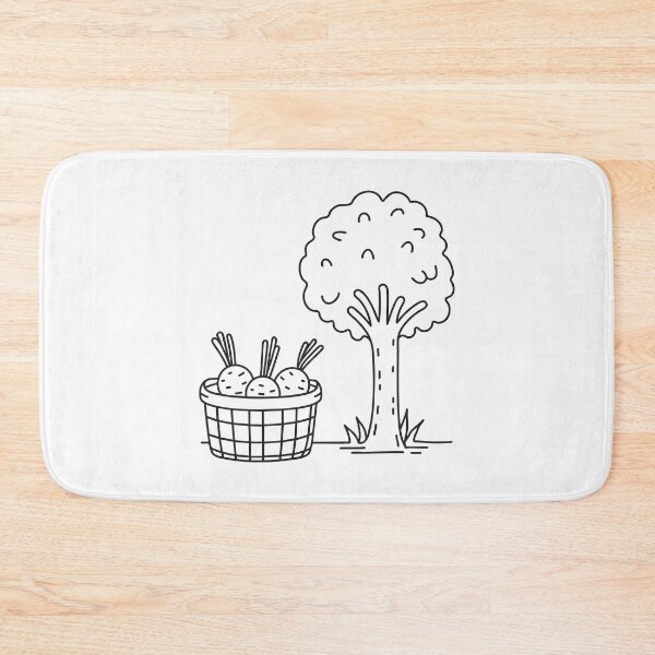 Item preview, Turnips Beside Harvest Basket Under Tree designed and sold by rasagamastore.