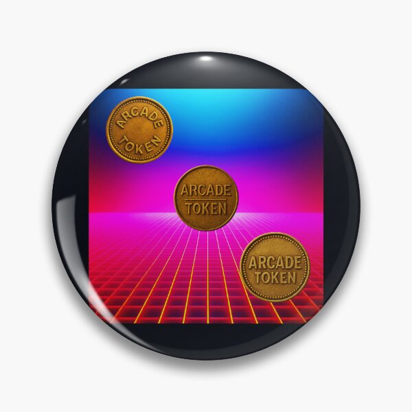 Item preview, ❇️ INSERT COIN TO CONTINUE COLLECTION ❇️ - Arcade Token – Neon Grid Edition v14 designed and sold by WheelieGdArt.