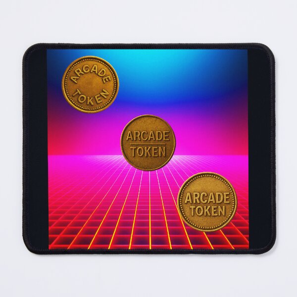 Item preview, ❇️ INSERT COIN TO CONTINUE COLLECTION ❇️ - Arcade Token – Neon Grid Edition v14 designed and sold by WheelieGdArt.