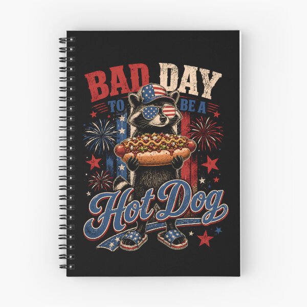 Item preview, Bad Day to Be a Hotdog Shirt,Hot Dog Shirt,Funny 4th of July Shirt,Vintage Racoon USA TShirt,Fourth of July Comfort Colors Animal Meme designed and sold by THREE LITTLE BEANS.