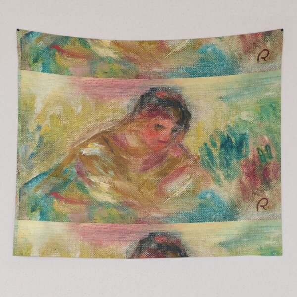 Item preview, Young Woman in Sunlit Garden Reverie designed and sold by artofuniverse.