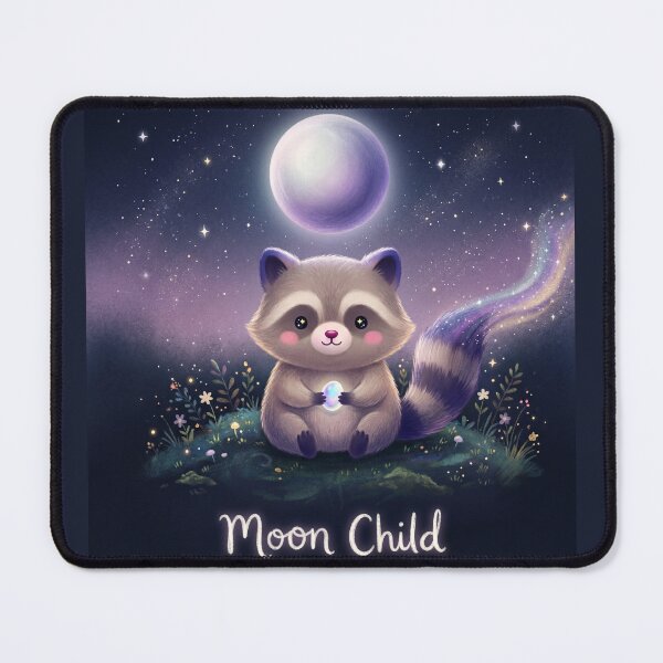 Item preview, Moon Child Raccoon Shirt | Mystical Night Sky Watercolor Illustration designed and sold by DmaarGroup.