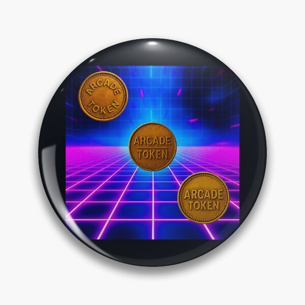 Item preview, ❇️ INSERT COIN TO CONTINUE COLLECTION ❇️ - Arcade Token – Neon Grid Edition v15 designed and sold by WheelieGdArt.