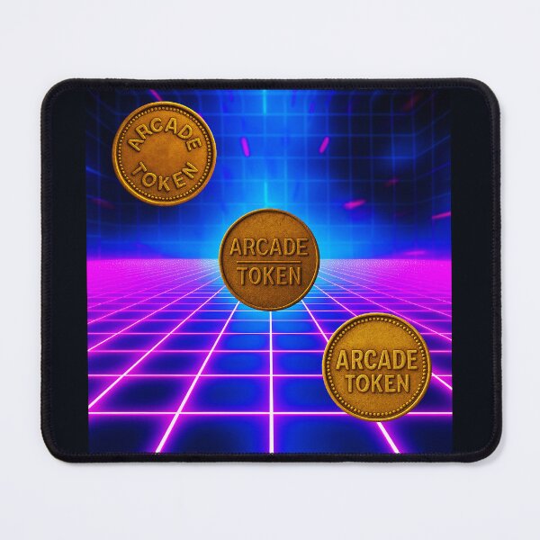 Item preview, ❇️ INSERT COIN TO CONTINUE COLLECTION ❇️ - Arcade Token – Neon Grid Edition v15 designed and sold by WheelieGdArt.