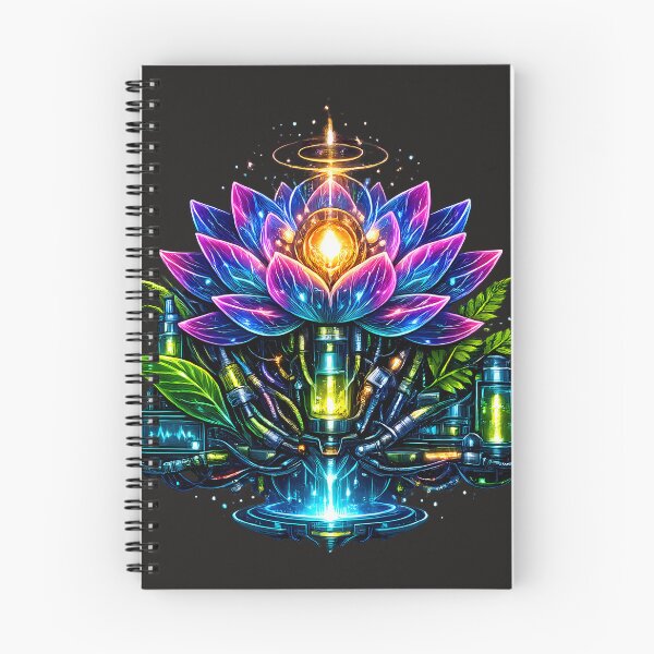Item preview, Digital Lotus Core – Glowing Cyberpunk Flower Design designed and sold by Neo Tokio.