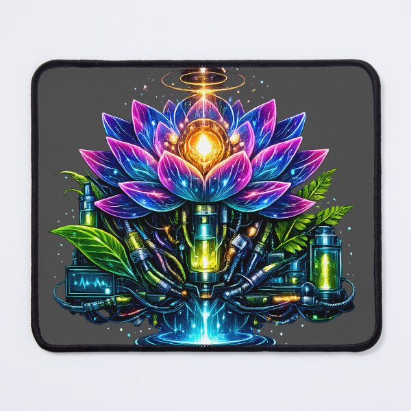 Item preview, Digital Lotus Core – Glowing Cyberpunk Flower Design designed and sold by Neo Tokio.