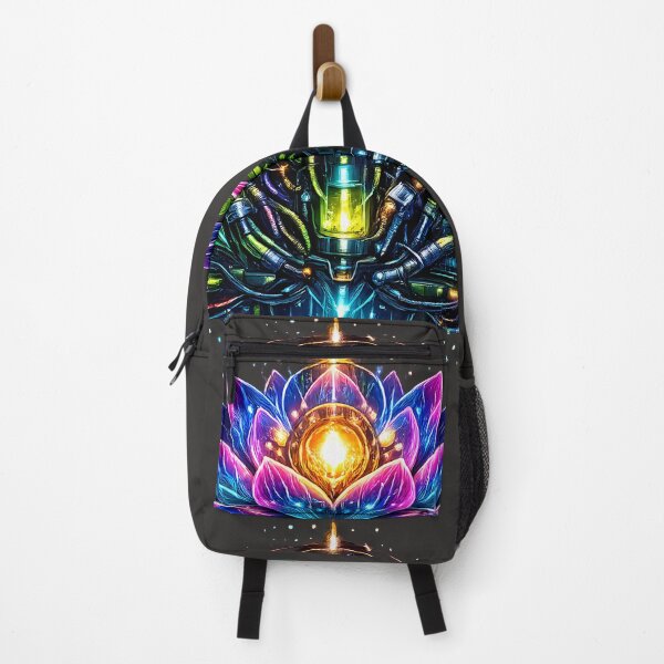 Item preview, Digital Lotus Core – Glowing Cyberpunk Flower Design designed and sold by Neo Tokio.