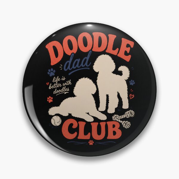 Item preview, Doodle Dad Club Shirt, Mini Aussiedoodle Dog Shirt, Dog Lover Tshirt, Gift For Dog Dads, Custom New Dog Dad  designed and sold by THREE LITTLE BEANS.