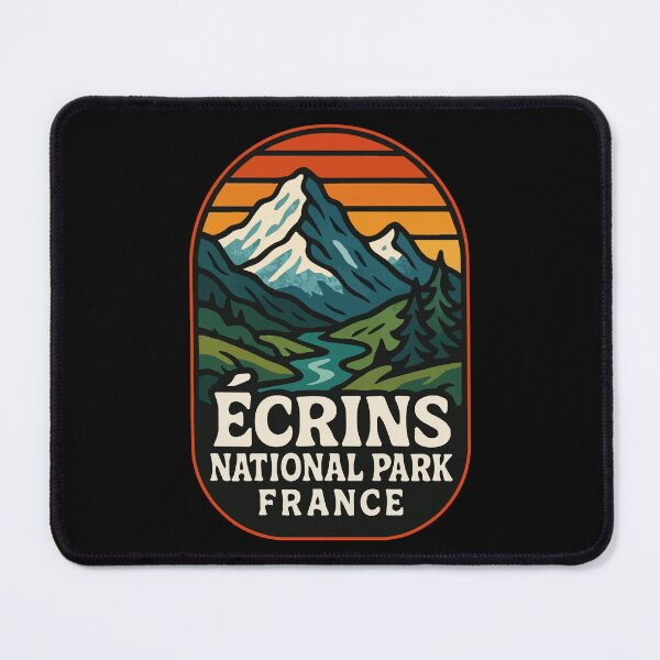 Item preview, Ecrins National Park France Retro Travel designed and sold by TomFrontierArt.
