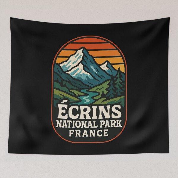 Item preview, Ecrins National Park France Retro Travel designed and sold by TomFrontierArt.