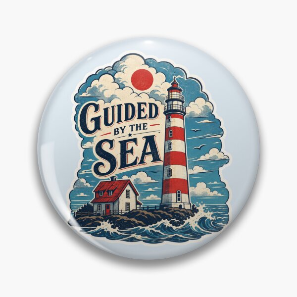 Item preview, Guided By The Sea - Vintage Lighthouse Retro Art designed and sold by KrzysztofART.