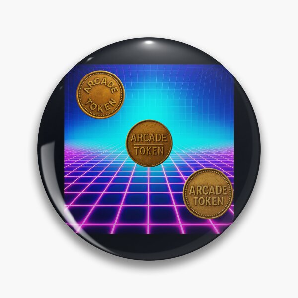 Item preview, ❇️ INSERT COIN TO CONTINUE COLLECTION ❇️ - Arcade Token – Neon Grid Edition v16 designed and sold by WheelieGdArt.