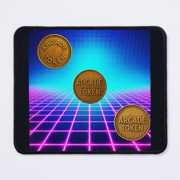 Item preview, ❇️ INSERT COIN TO CONTINUE COLLECTION ❇️ - Arcade Token – Neon Grid Edition v16 designed and sold by WheelieGdArt.