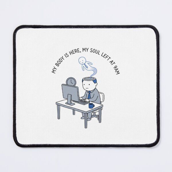 Item preview, My Soul Left At 9AM Funny Office Corporate Humor designed and sold by kwcricky.