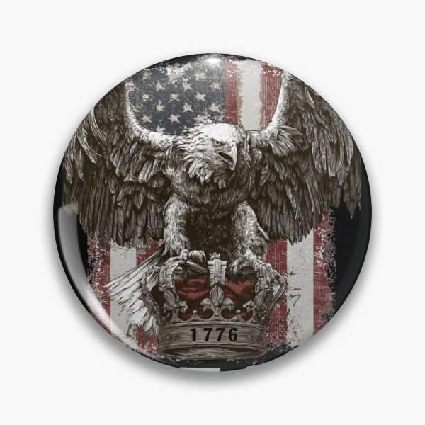Item preview, Rejecting Kings Since 1776 Funny Patriotic American Eagle T-Shirt designed and sold by VectorForge.