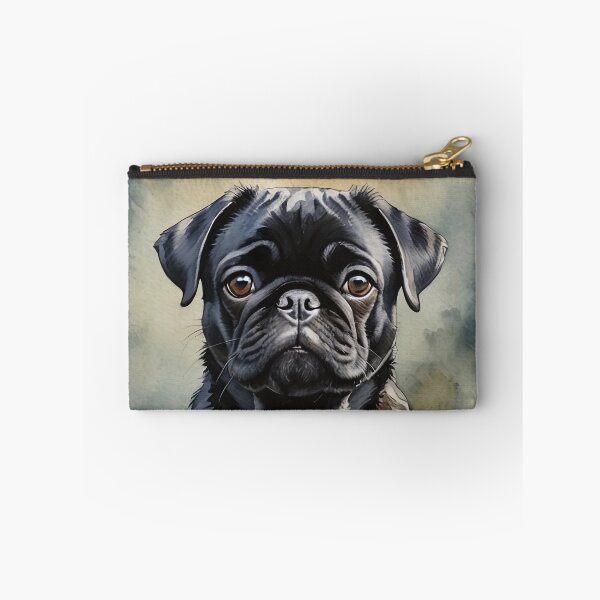 Item preview, Black Pug Watercolor Dog Art designed and sold by MaverlyShop.