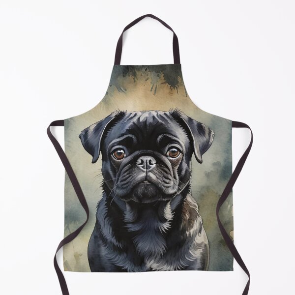 Item preview, Black Pug Watercolor Dog Art designed and sold by MaverlyShop.