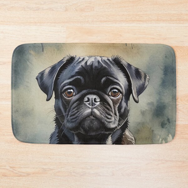 Item preview, Black Pug Watercolor Dog Art designed and sold by MaverlyShop.