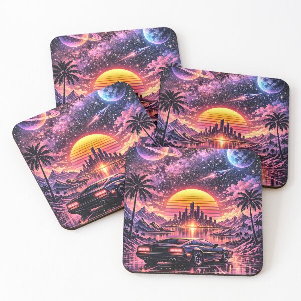 Item preview, Retro Synthwave Sunset - Neon City Nights Vaporwave Cyberpunk Art designed and sold by EdgeSphere.