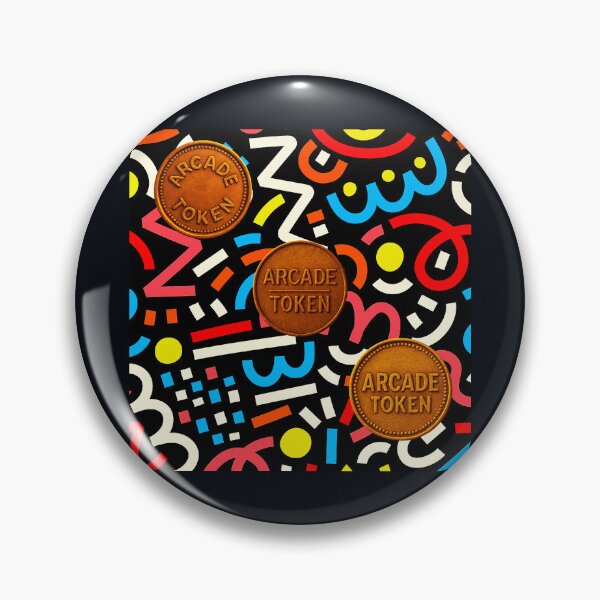 Item preview, ❇️ INSERT COIN TO CONTINUE COLLECTION ❇️ - Arcade Carpet and Tokens - Retro Edition v1 designed and sold by WheelieGdArt.