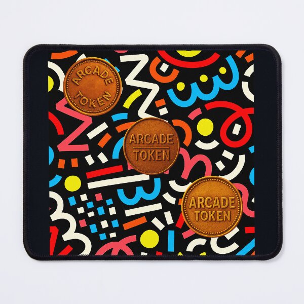 Item preview, ❇️ INSERT COIN TO CONTINUE COLLECTION ❇️ - Arcade Carpet and Tokens - Retro Edition v1 designed and sold by WheelieGdArt.
