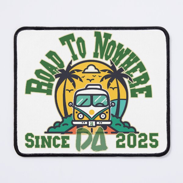 Item preview, Road To Nowhere Vintage Varsity Camper Van Retro Beach Travel Streetwear Graphic designed and sold by DesignArtist.ia.
