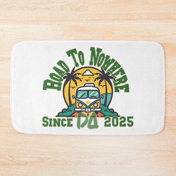 Item preview, Road To Nowhere Vintage Varsity Camper Van Retro Beach Travel Streetwear Graphic designed and sold by DesignArtist.ia.
