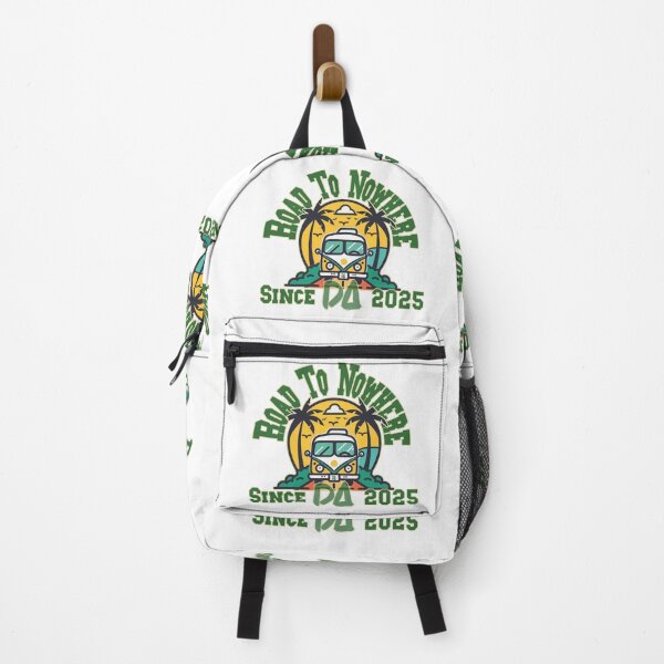 Item preview, Road To Nowhere Vintage Varsity Camper Van Retro Beach Travel Streetwear Graphic designed and sold by DesignArtist.ia.