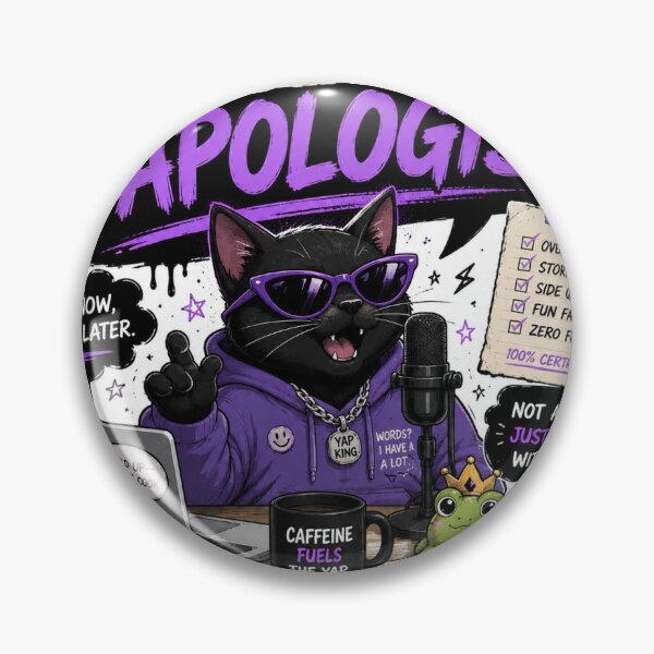 Item preview, Certified Yapologist | Professional Overthinker & Storyteller Sticker designed and sold by Ananyamalik12.