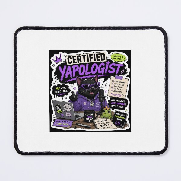 Item preview, Certified Yapologist | Professional Overthinker & Storyteller Sticker designed and sold by Ananyamalik12.