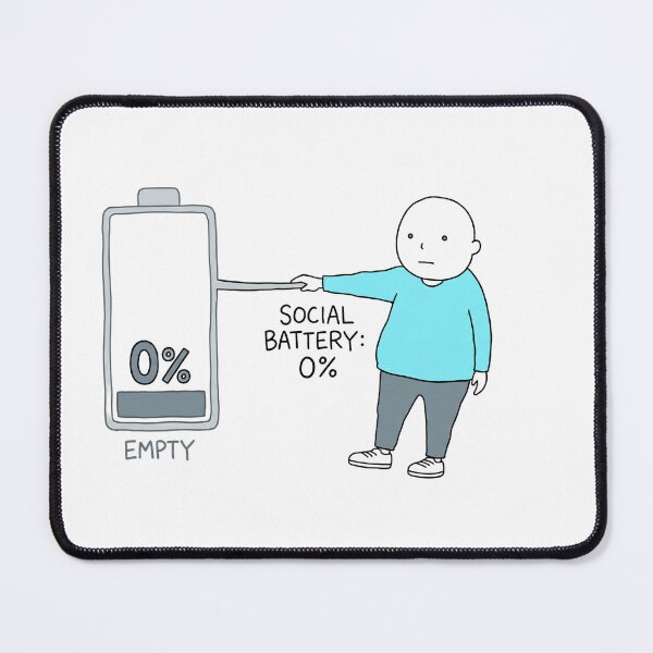 Item preview, Social Battery 0 Percent Funny Introvert Dark Humor designed and sold by kwcricky.