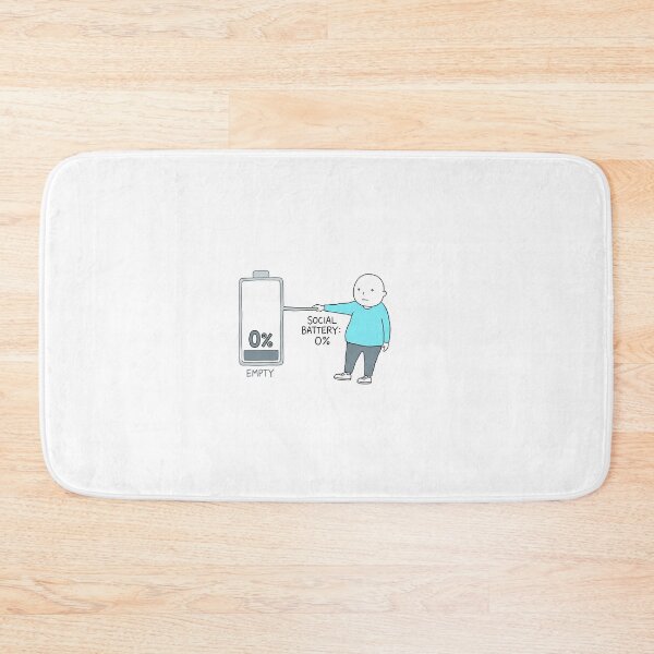 Item preview, Social Battery 0 Percent Funny Introvert Dark Humor designed and sold by kwcricky.
