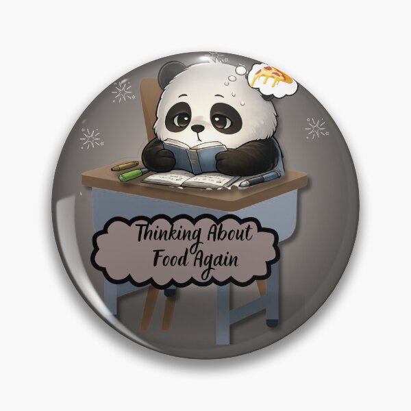Item preview, Thinking About Food Again Panda designed and sold by EnginerdStudio.