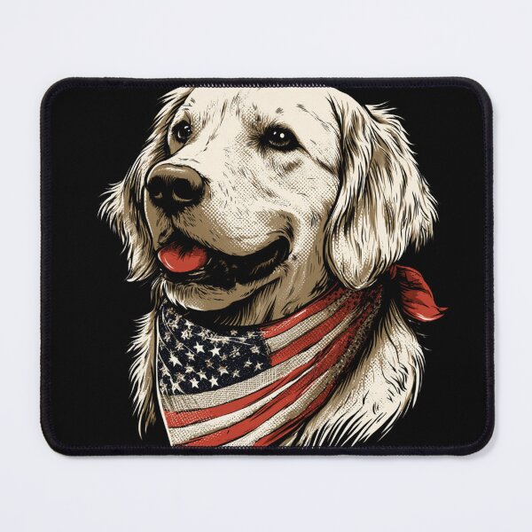 Item preview, Funny Red White and Woof Golden Retriever 4th of July T-Shirt designed and sold by VectorForge.