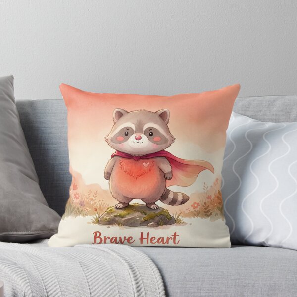 Item preview, Brave Heart Raccoon Shirt | Cute Hero Raccoon Watercolor Illustration designed and sold by DmaarGroup.