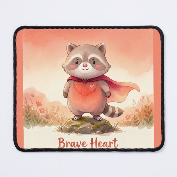 Item preview, Brave Heart Raccoon Shirt | Cute Hero Raccoon Watercolor Illustration designed and sold by DmaarGroup.