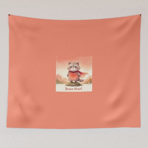 Item preview, Brave Heart Raccoon Shirt | Cute Hero Raccoon Watercolor Illustration designed and sold by DmaarGroup.