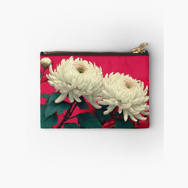 Item preview, Vintage White Chrysanthemum Flowers on Magenta designed and sold by colorful-white.