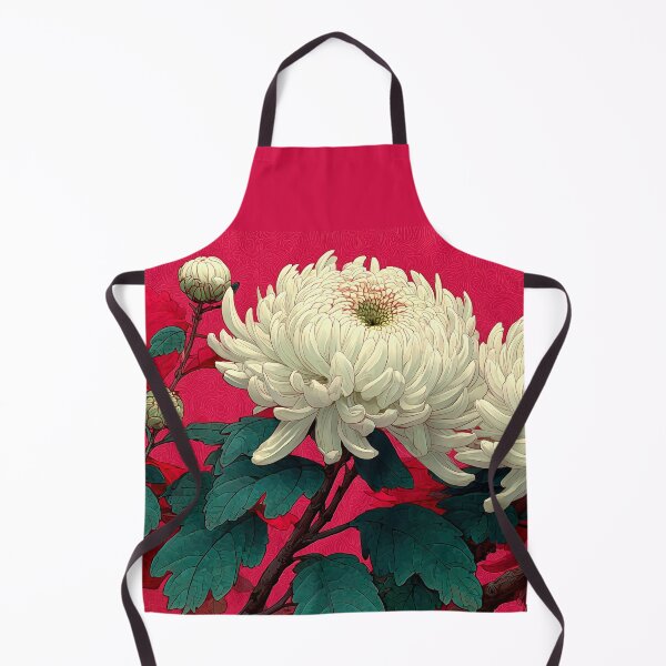 Item preview, Vintage White Chrysanthemum Flowers on Magenta designed and sold by colorful-white.
