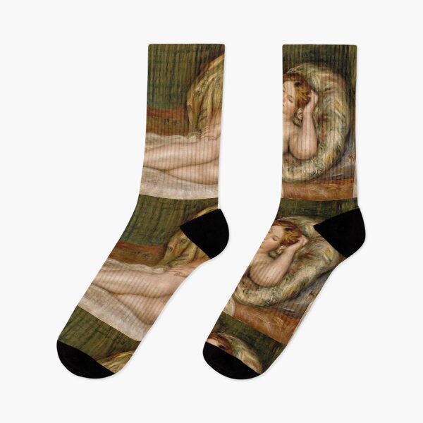 Item preview, Reclining Nude on Draped Cushions designed and sold by artofuniverse.