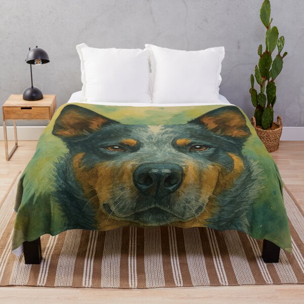 Item preview, Australian Cattle Dog Watercolor Dog Art designed and sold by MaverlyShop.