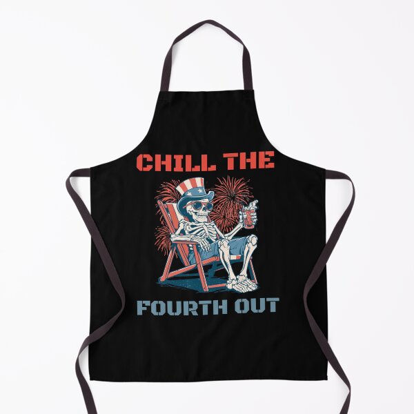 Item preview, Funny Chill ThFunny Chill The Fourth Out Skeleton Deck Chair 4th of July T-Shirte Fourth Out Skeleton Deck Chair 4th of July T-Shirt designed and sold by VectorForge.