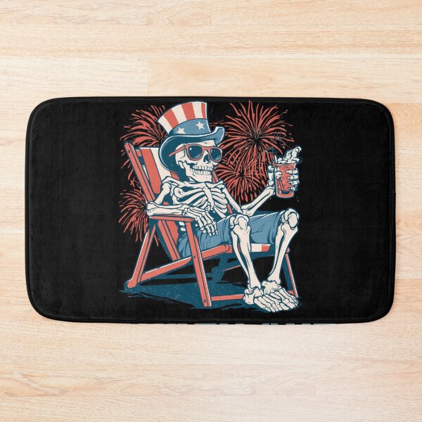 Item preview, Funny Chill ThFunny Chill The Fourth Out Skeleton Deck Chair 4th of July T-Shirte Fourth Out Skeleton Deck Chair 4th of July T-Shirt designed and sold by VectorForge.