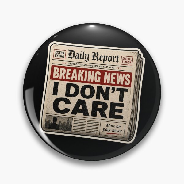 Item preview, Breaking News I Don't Care Newspaper – Funny Sarcastic Daily Report designed and sold by GibasVisuals.