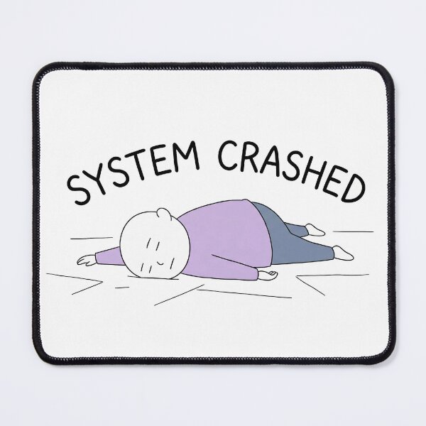 Item preview, System Crashed Face Down Funny Exhaustion Humor designed and sold by kwcricky.